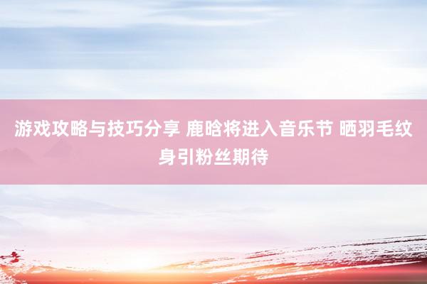 游戏攻略与技巧分享 鹿晗将进入音乐节 晒羽毛纹身引粉丝期待