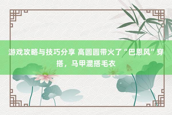 游戏攻略与技巧分享 高圆圆带火了“巴恩风”穿搭，马甲混搭毛衣