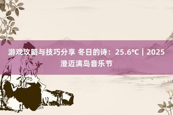 游戏攻略与技巧分享 冬日的诗：25.6℃｜2025澄迈漓岛音乐节